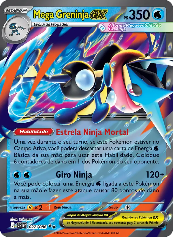 Mega Greninja ex Caos Ascendente 022/86