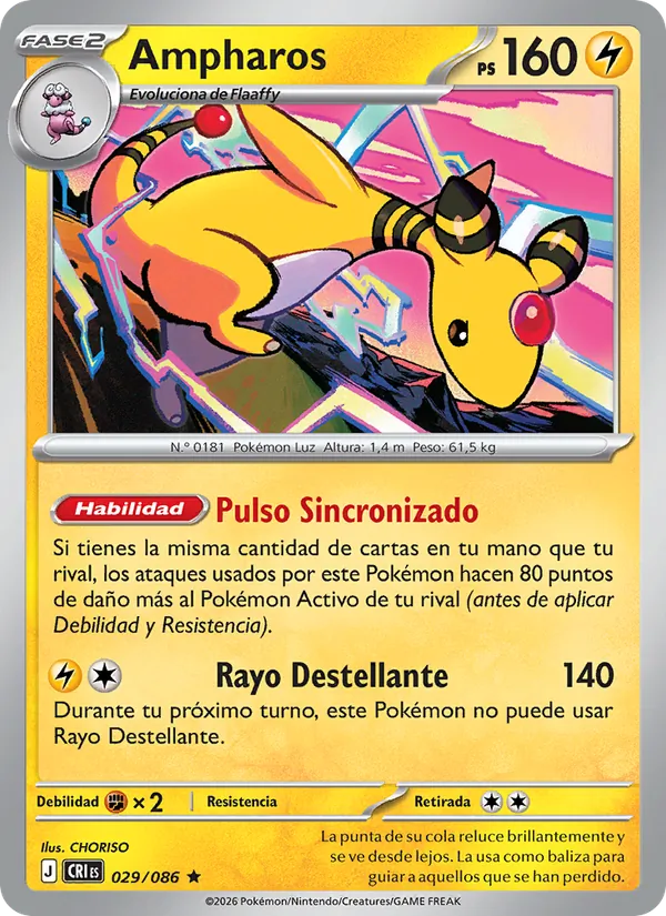 Ampharos Caos Creciente 029/86