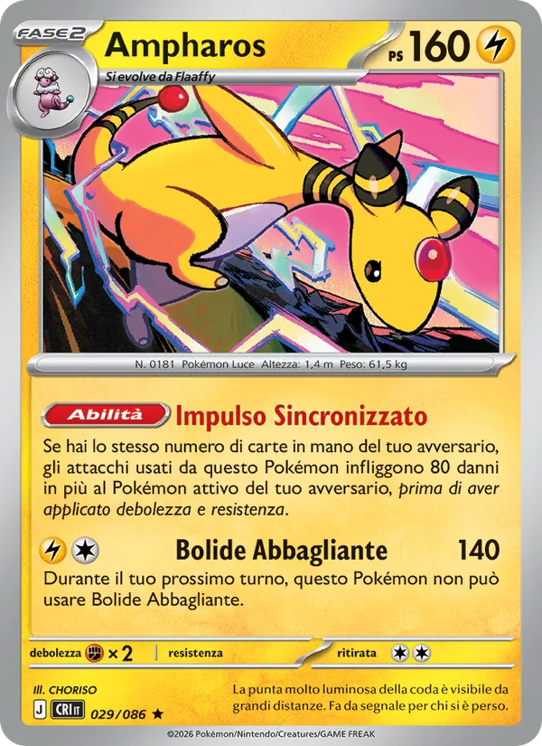 Ampharos Caos Nascente 029/86