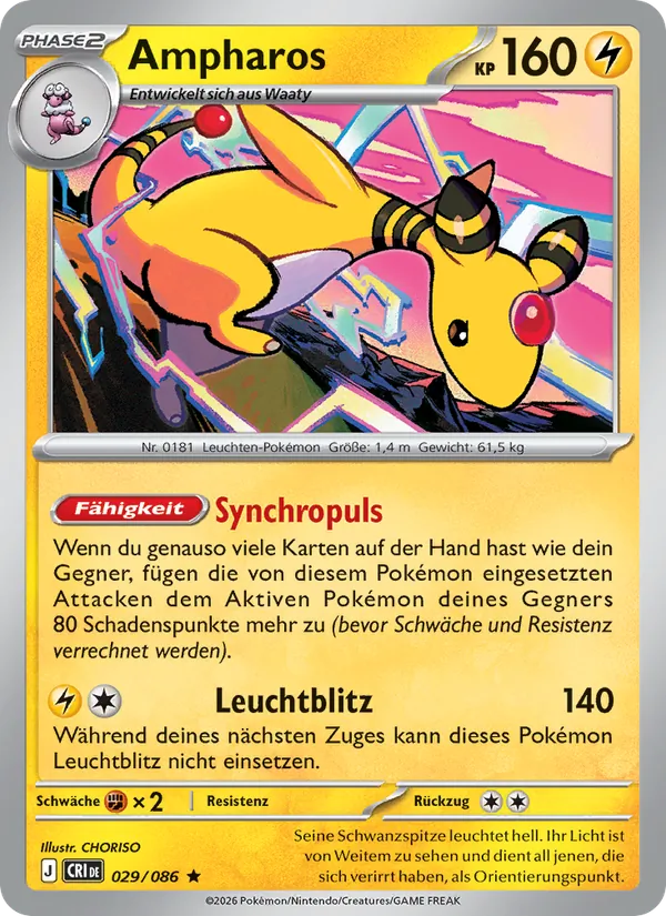 Ampharos Wachsendes Chaos 029/86