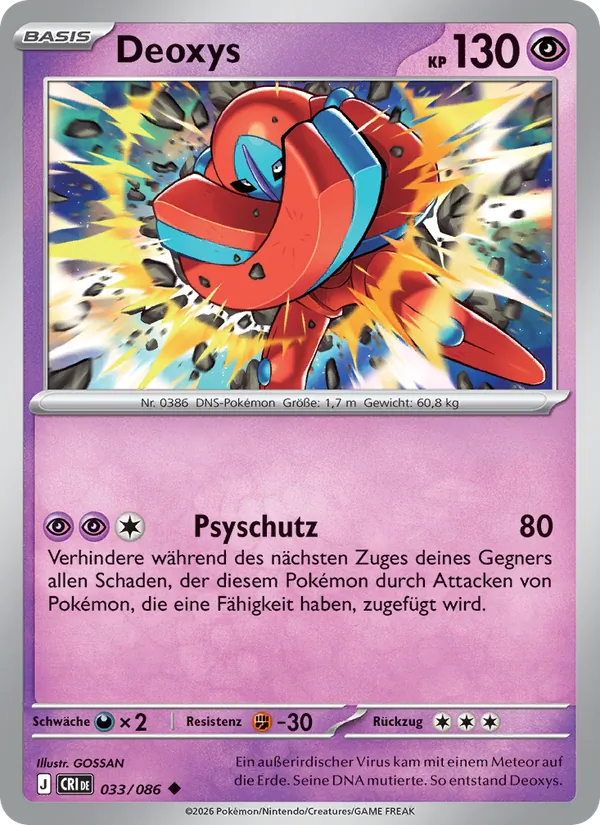 Deoxys Wachsendes Chaos 033/86