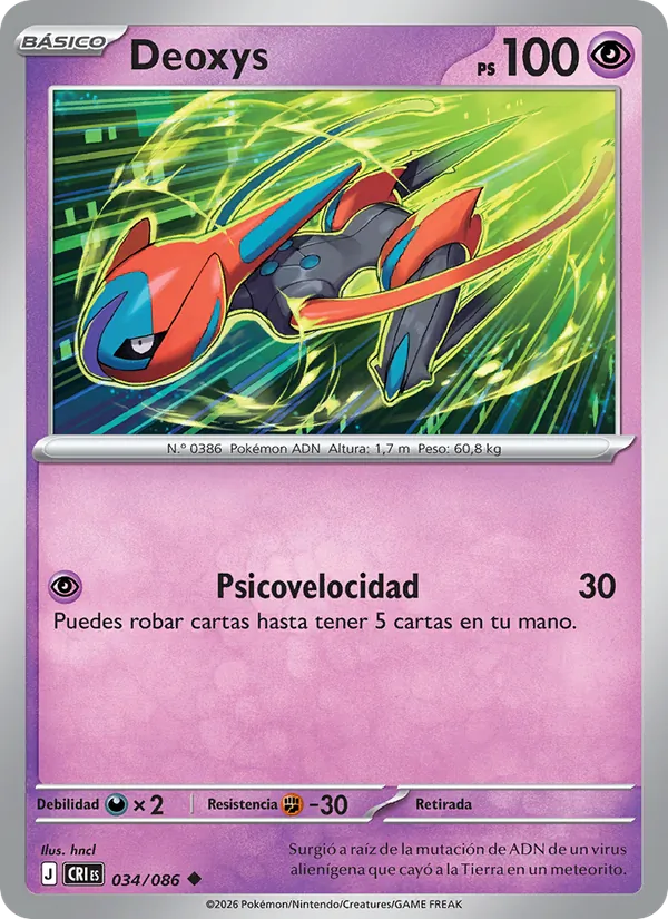 Deoxys Caos Creciente 034/86