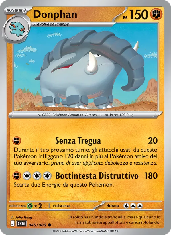 Donphan Caos Nascente 045/86