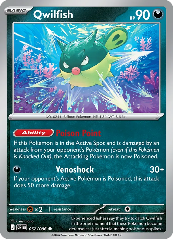 Qwilfish Chaos Rising 052/86