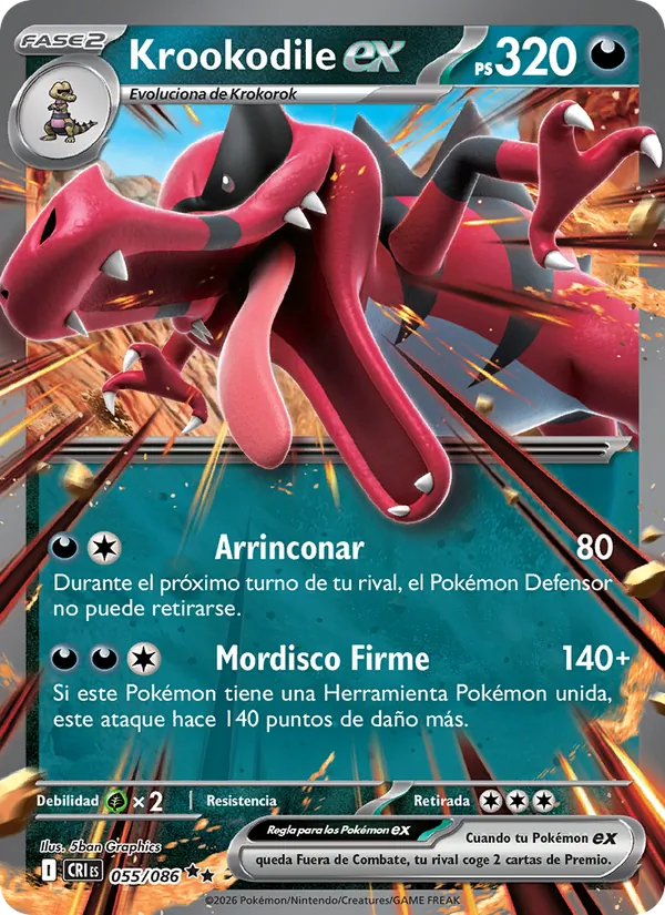 Krookodile ex Caos Creciente 055/86