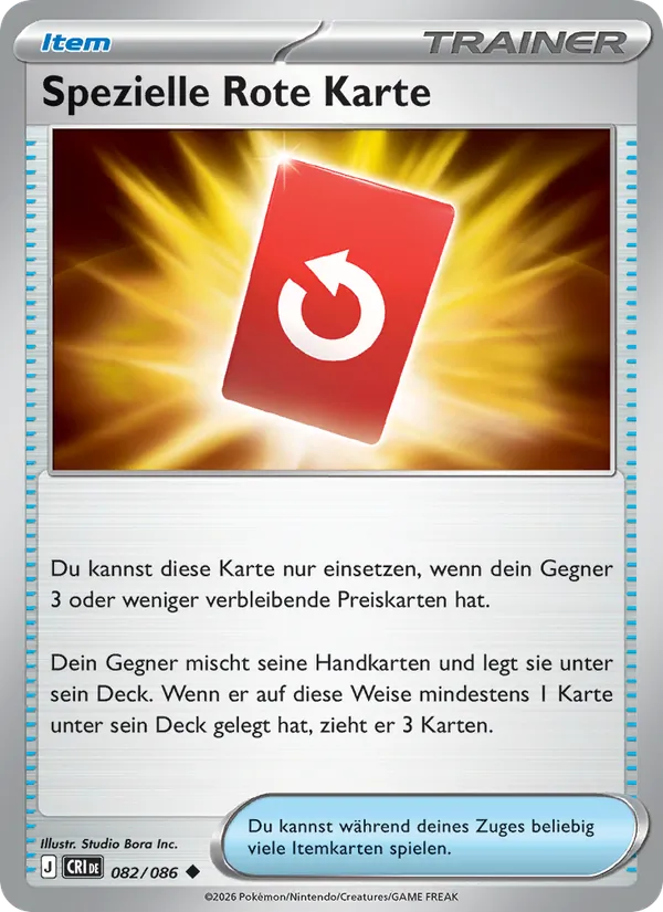 Spezielle Rote Karte Wachsendes Chaos 082/86