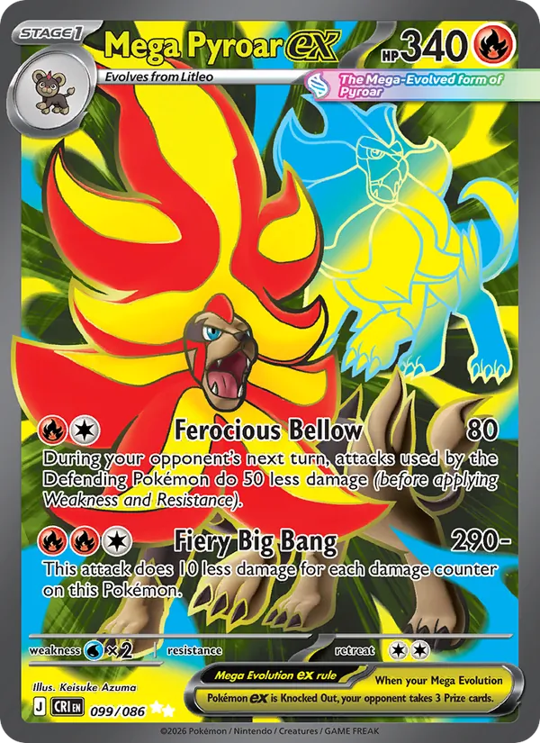 Mega Pyroar ex Chaos Rising 099/86
