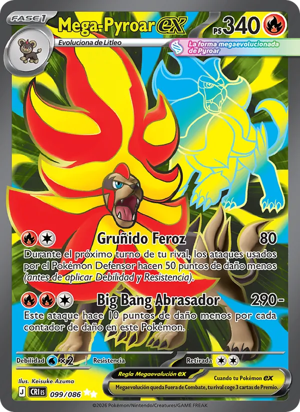 Mega-Pyroar ex Caos Creciente 099/86