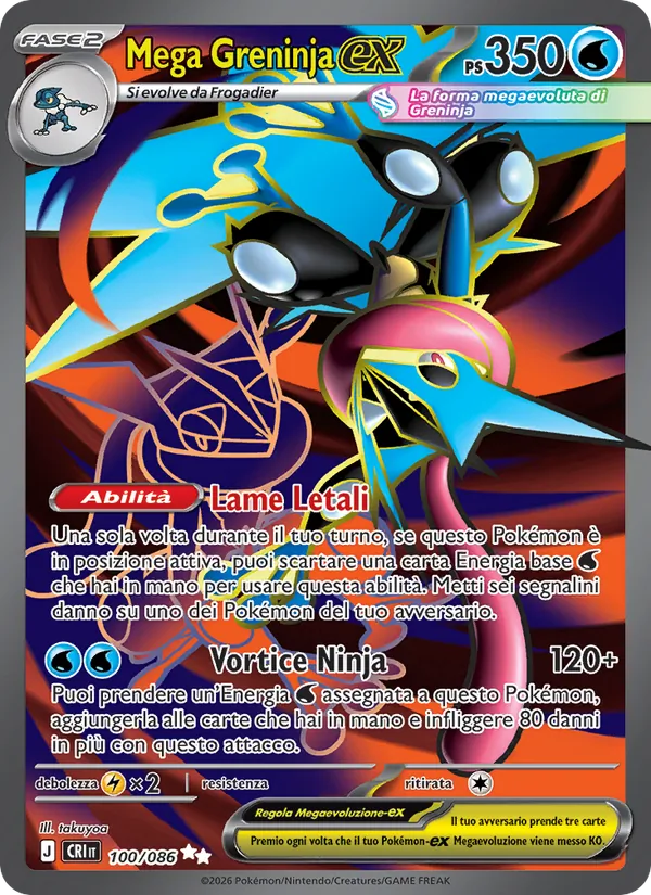 Mega Greninja-ex Caos Nascente 100/86