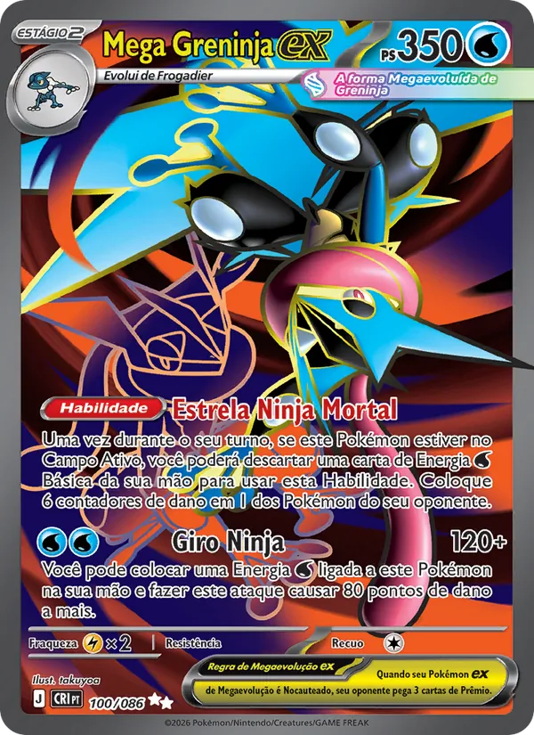 Mega Greninja ex Caos Ascendente 100/86