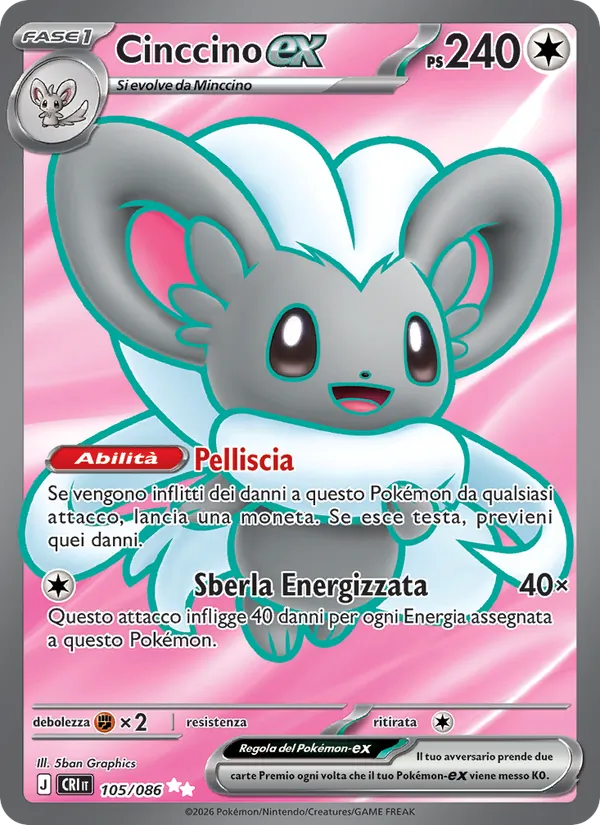Cinccino-ex Caos Nascente 105/86