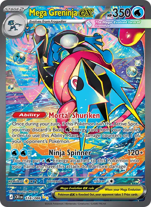Mega Greninja ex Chaos Rising 116/86