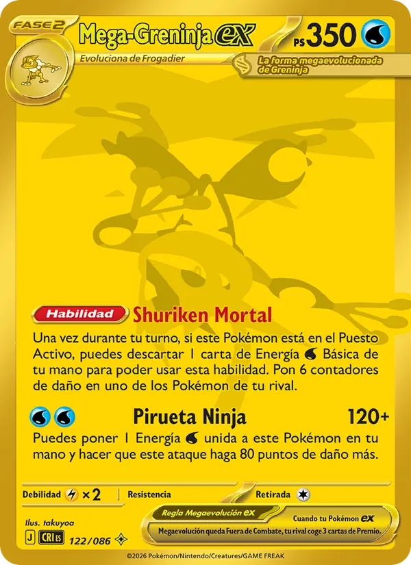 Mega-Greninja ex Caos Creciente 122/86