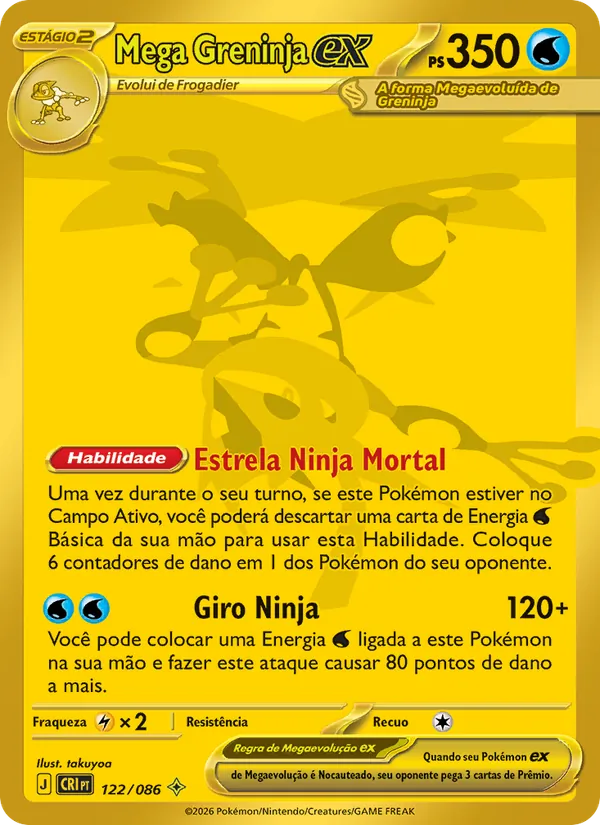 Mega Greninja ex Caos Ascendente 122/86