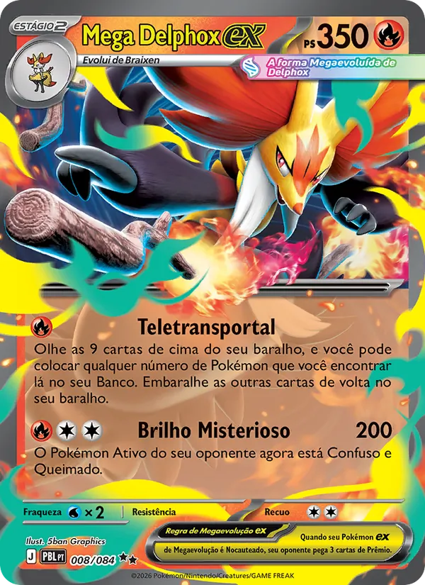 Mega Delphox ex Escuridão Absoluta 008/84