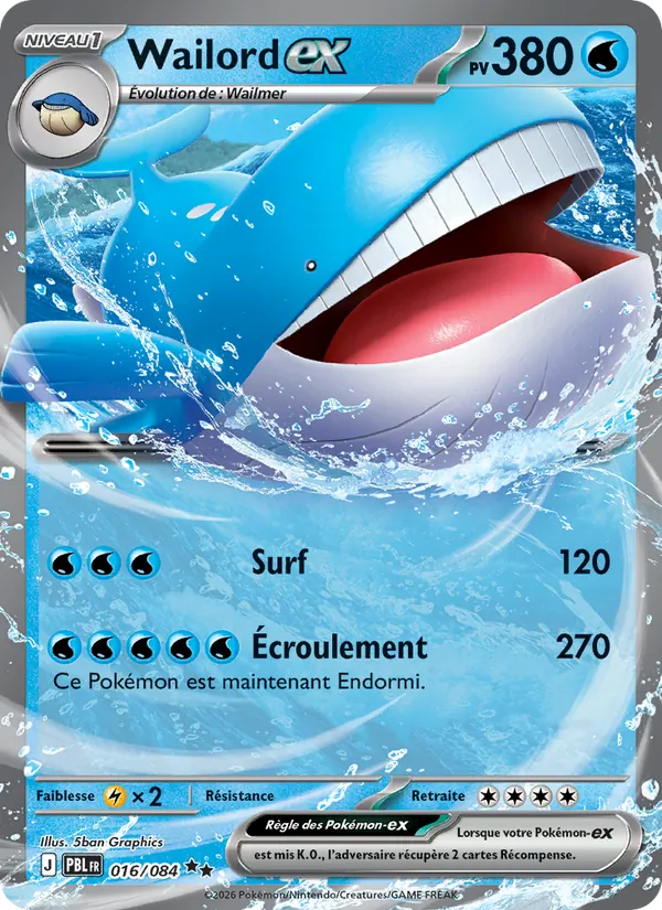 Wailord-ex Nuit Noire 016/84