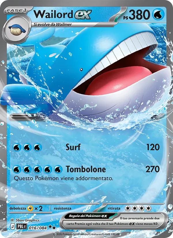 Wailord-ex Buio Pesto 016/84