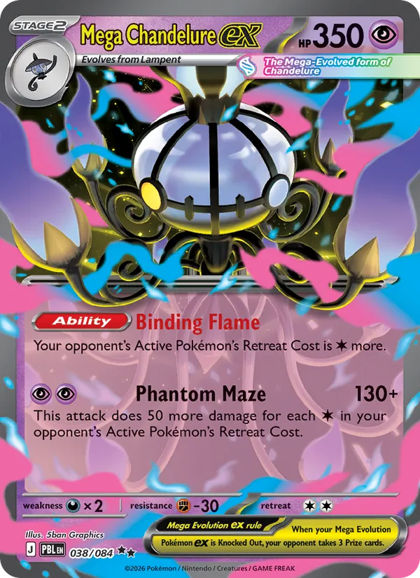Mega Chandelure ex Pitch Black 038/84