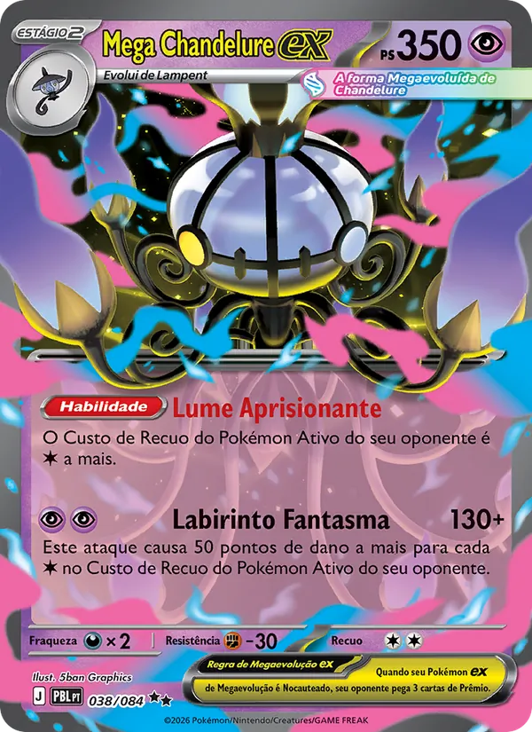 Mega Chandelure ex Escuridão Absoluta 038/84