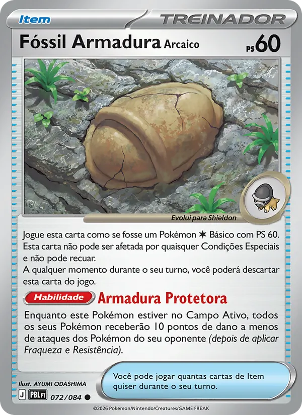 Fóssil Armadura Arcaico Escuridão Absoluta 072/84