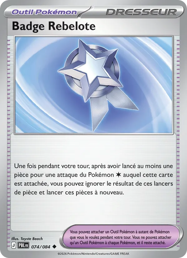 Badge Rebelote Nuit Noire 074/84