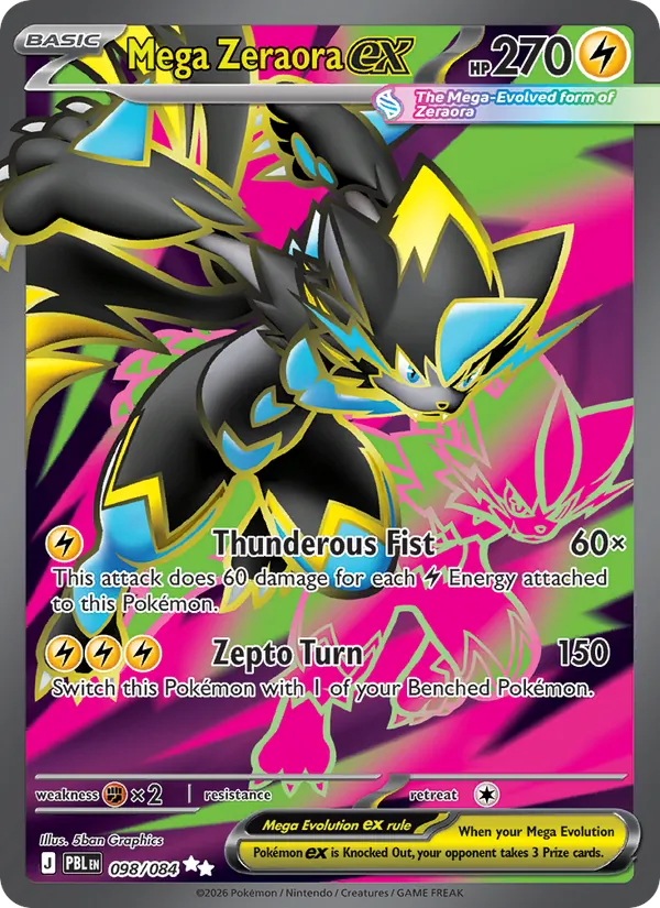 Mega Zeraora ex Pitch Black 098/84