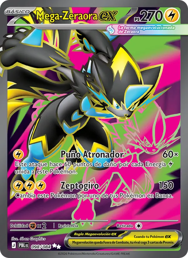 Mega-Zeraora ex Oscuridad Absoluta 098/84