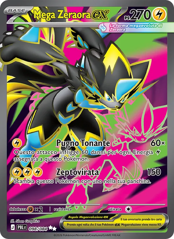Mega Zeraora-ex Buio Pesto 098/84