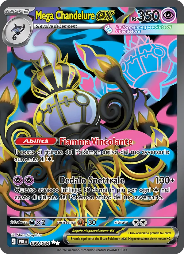 Mega Chandelure-ex Buio Pesto 099/84