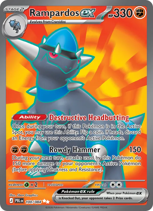 Rampardos ex Pitch Black 100/84
