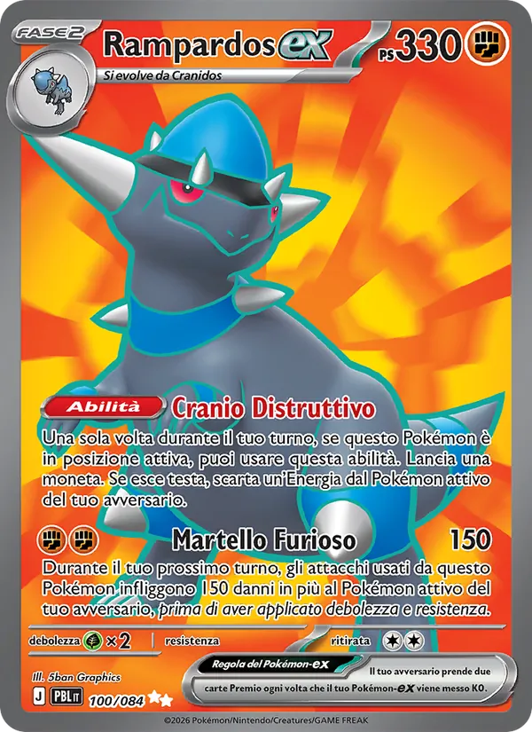 Rampardos-ex Buio Pesto 100/84