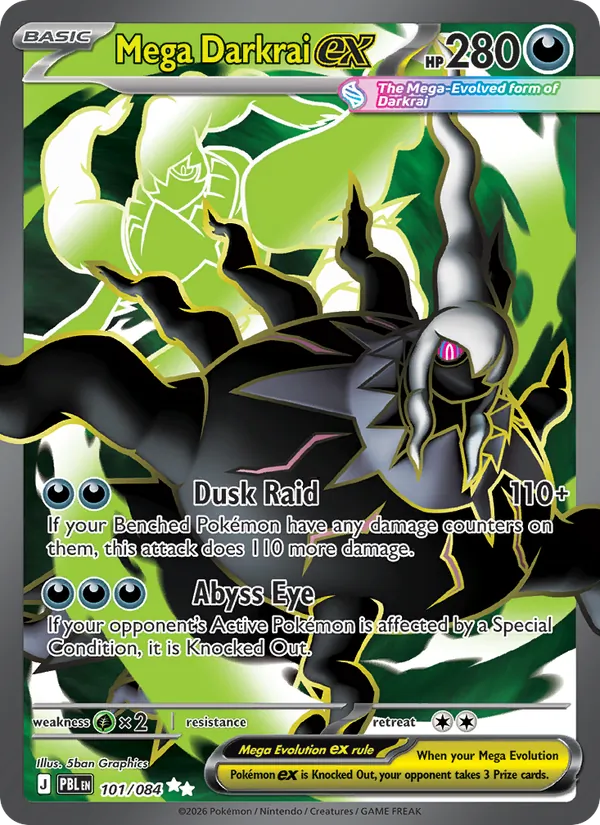 Mega Darkrai ex Pitch Black 101/84