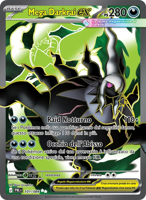 Mega Darkrai-ex Buio Pesto 101/84
