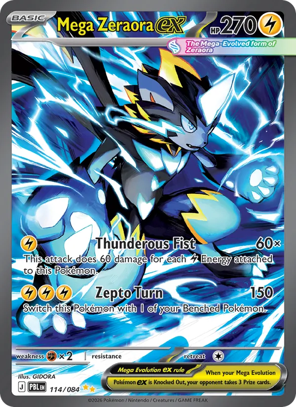 Mega Zeraora ex Pitch Black 114/84