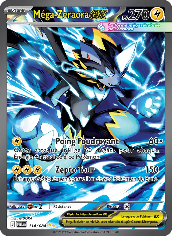 Méga-Zeraora-ex Nuit Noire 114/84
