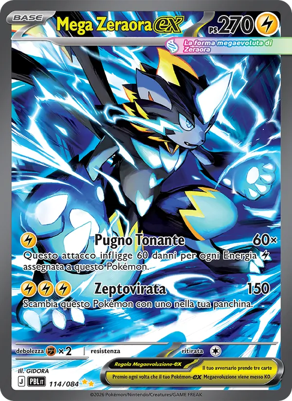 Mega Zeraora-ex Buio Pesto 114/84