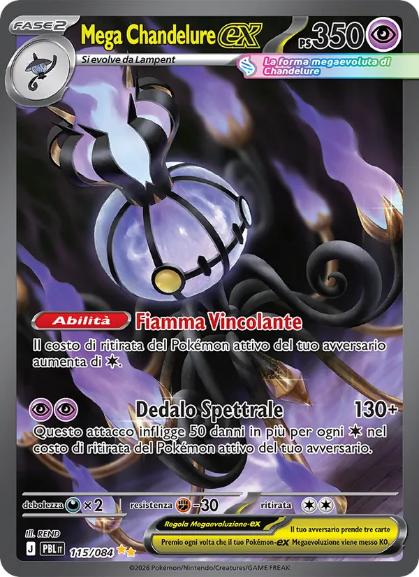 Mega Chandelure-ex Buio Pesto 115/84