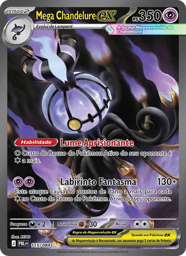 Mega Chandelure ex Escuridão Absoluta 115/84