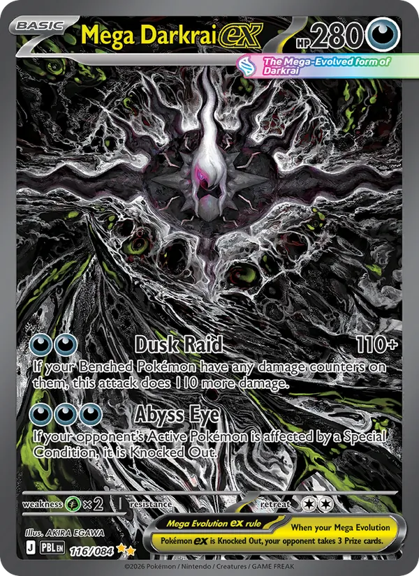 Mega Darkrai ex Pitch Black 116/84