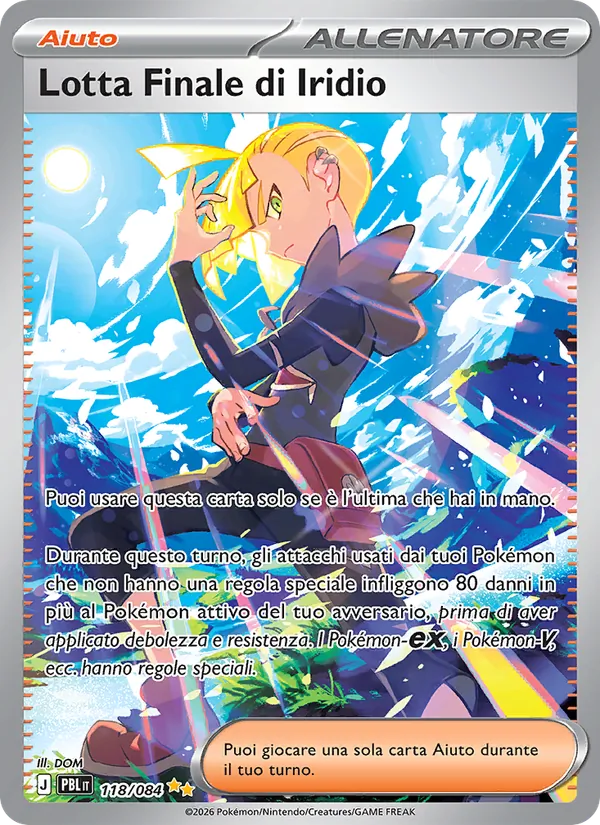 Lotta Finale di Iridio Buio Pesto 118/84