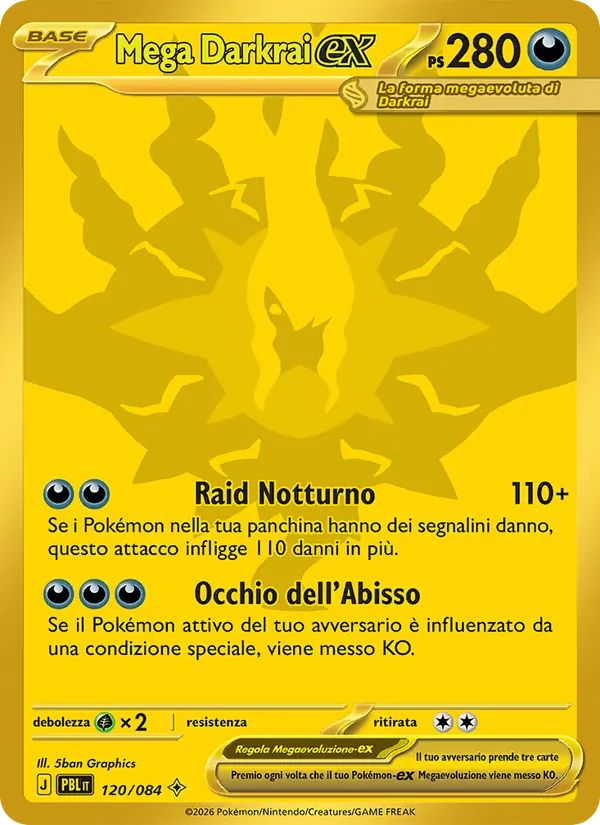 Mega Darkrai-ex Buio Pesto 120/84