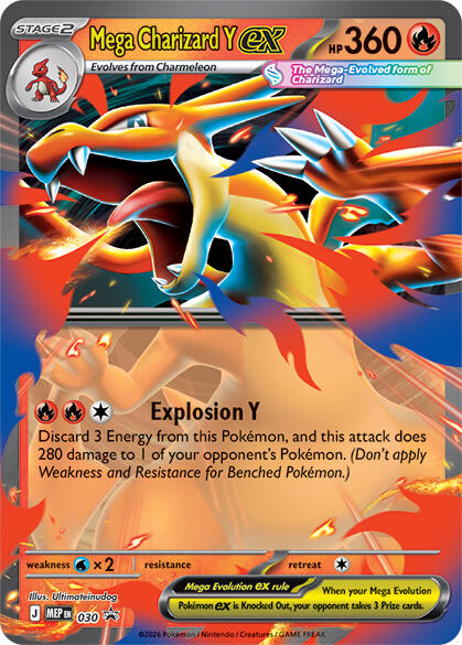 Mega Charizard Y ex MEP Black Star Promos 030