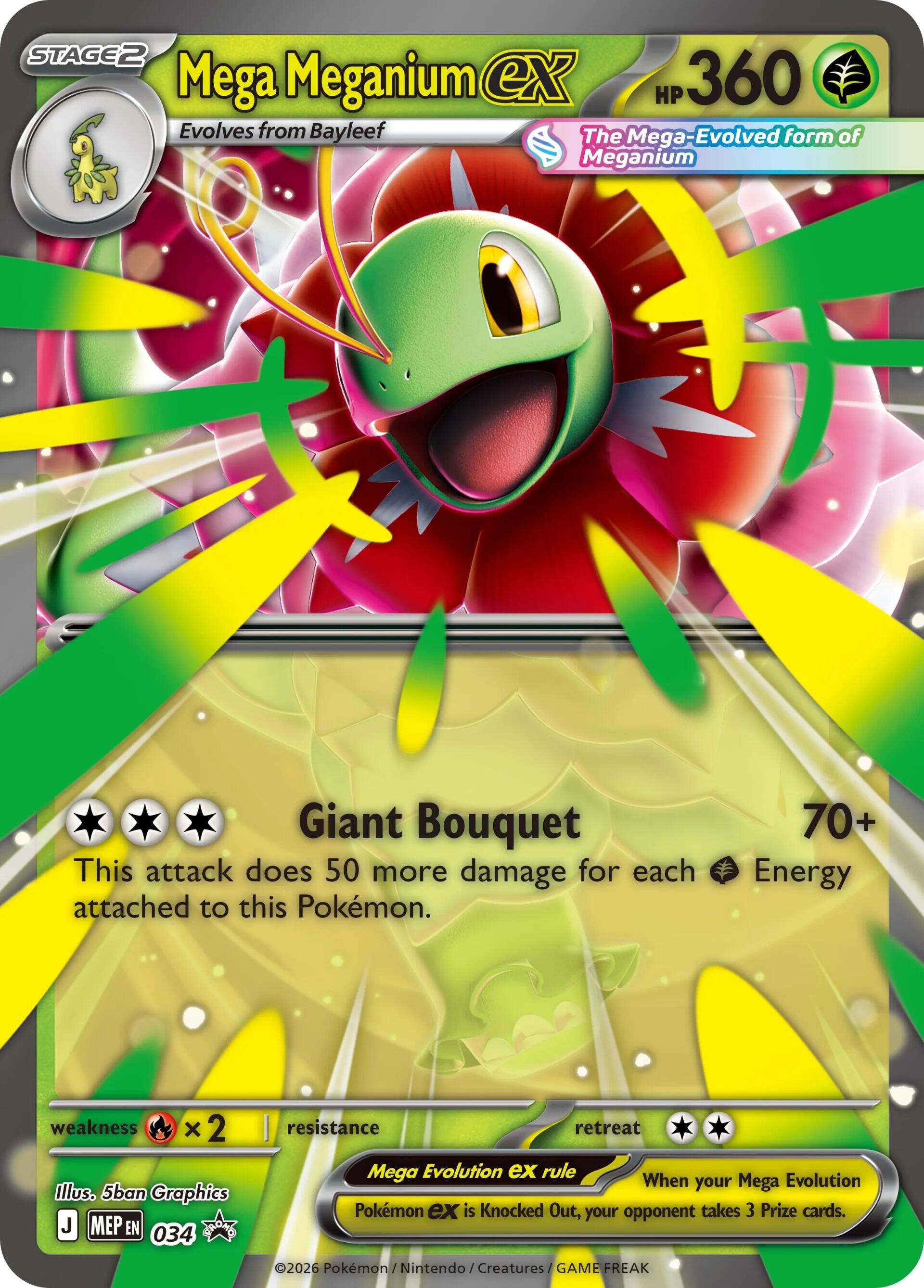 Méga-Méganium-ex MEP Black Star Promos 034