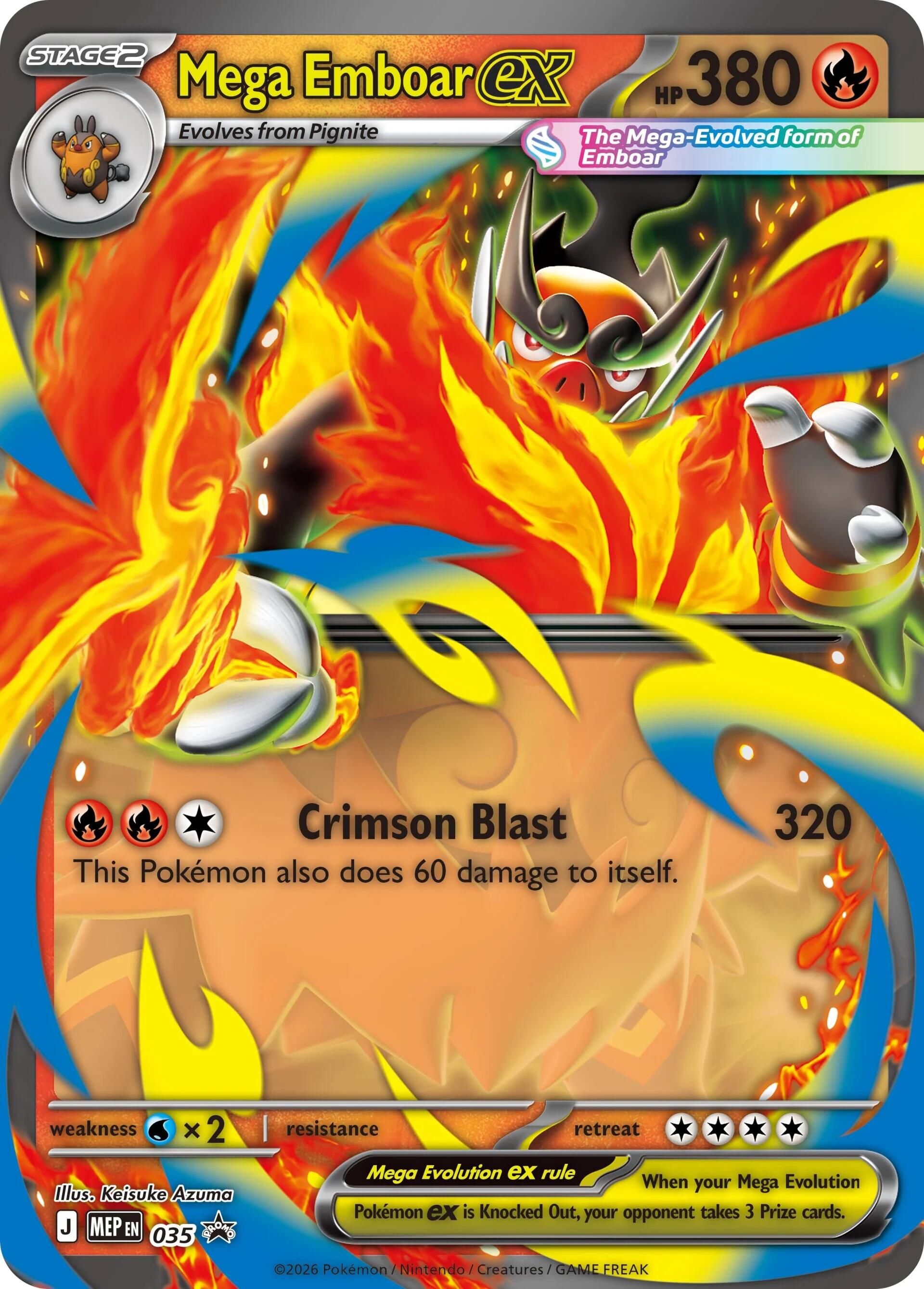 Mega Emboar ex MEP Black Star Promos 035