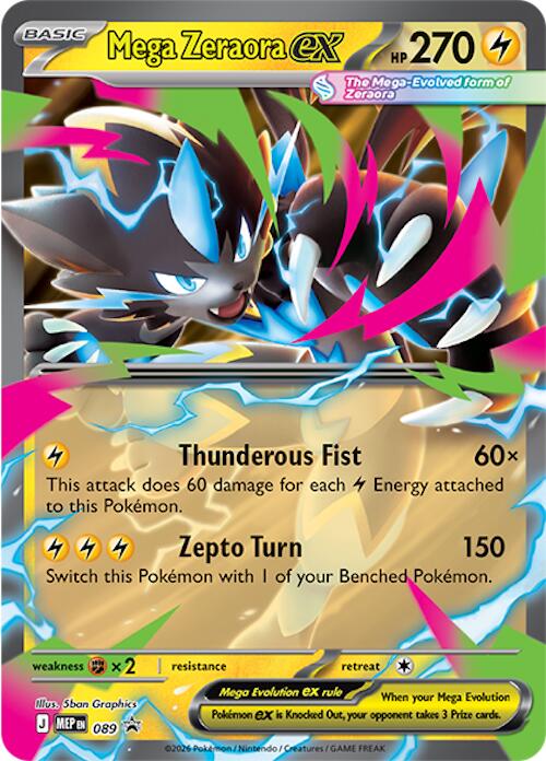 Mega Zeraora ex MEP Black Star Promos 089