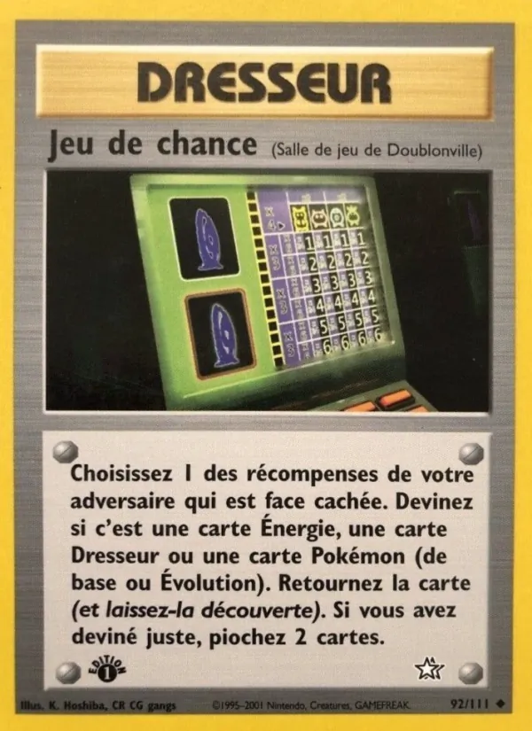 Jeu de chance Neo Genesis 92/111
