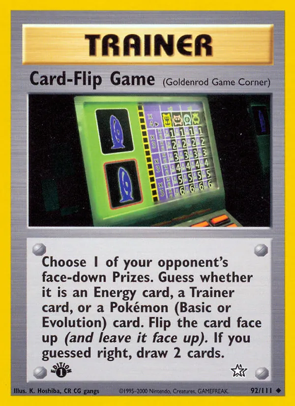 Card-Flip Game Neo Genesis 92/111