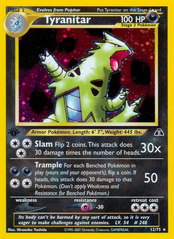 Tyranitar Neo Discovery 12/75