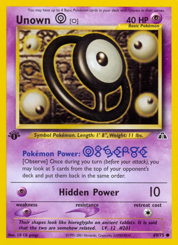 Unown [O] Neo Discovery 69/75