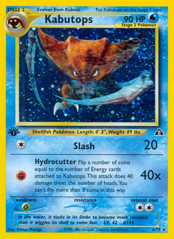 Kabutops Neo Discovery 6/75